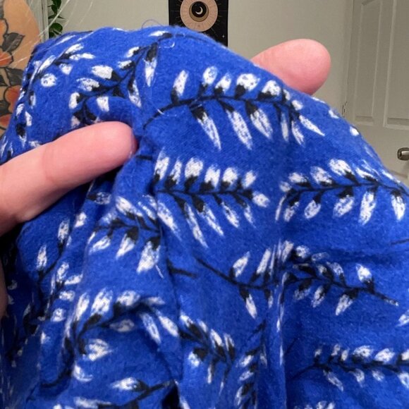 BA&SH Floral Wrap Short Sleeve Crepe Maxi Dress Tie-Waist Size S Blue - Picture 12 of 12